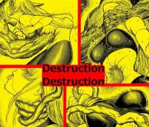 『エロ漫画』Destruction Destruction ヒロイン首絞め完全敗北